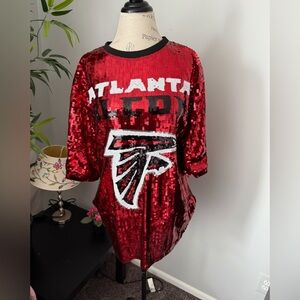 Alanta Falcon shirt size large women dress sequin new